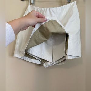 White faux leather miniskirt